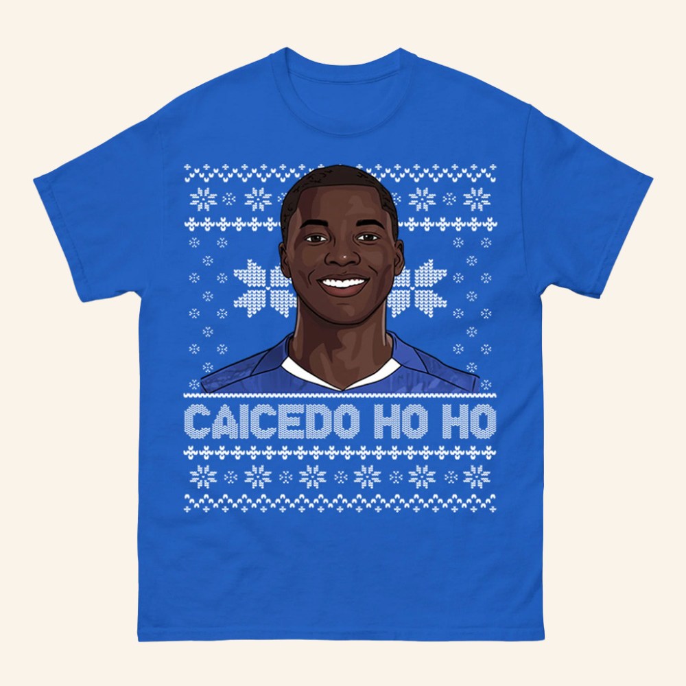 Spoofy Tees Merch Caicedo Ho Ho Moises Caicedo Christmas T-Shirt Xmas Gifts For Him - Gypsysystersgift