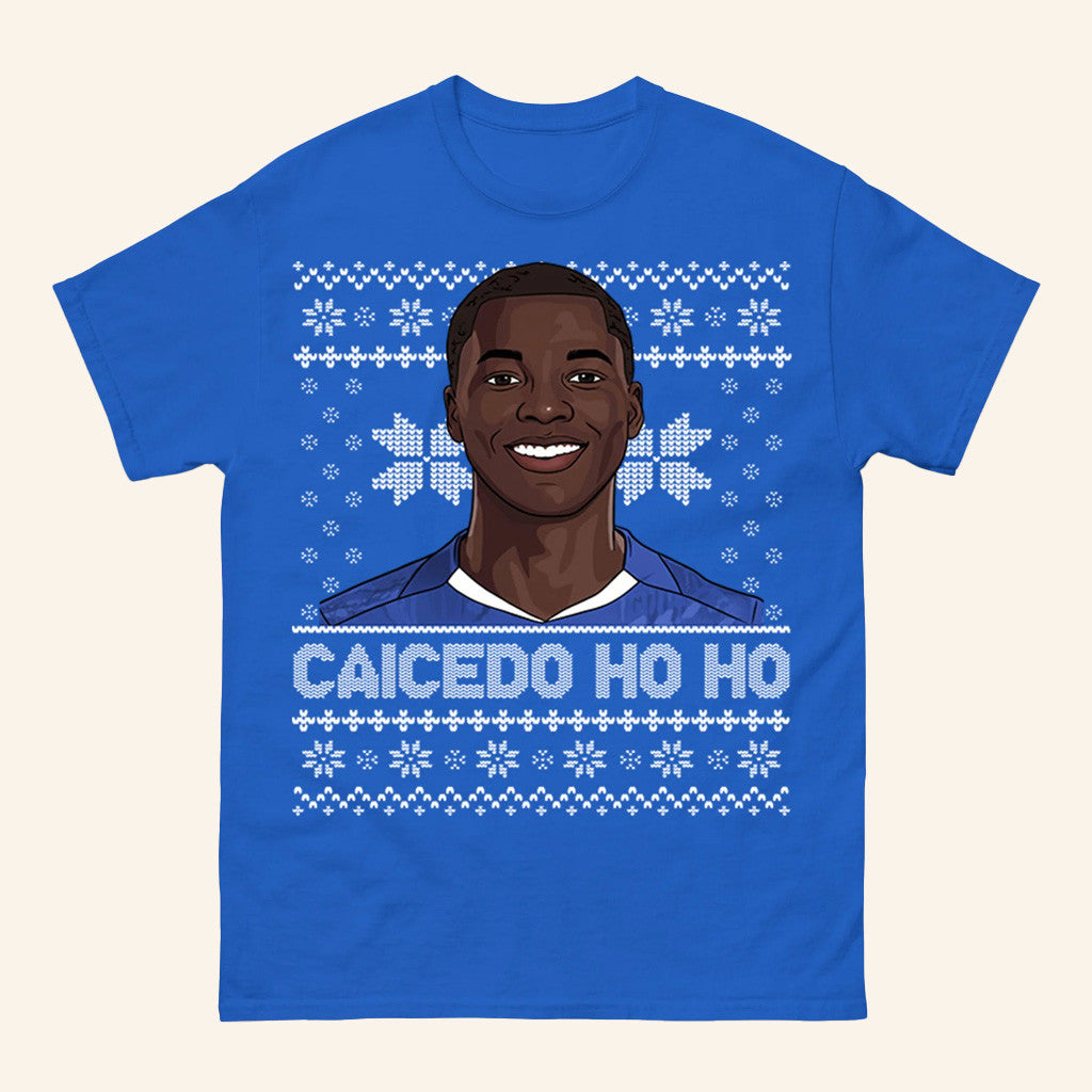 Spoofy Tees Merch Caicedo Ho Ho Moises Caicedo Christmas T-Shirt Xmas Gifts For Him - Gypsysystersgift
