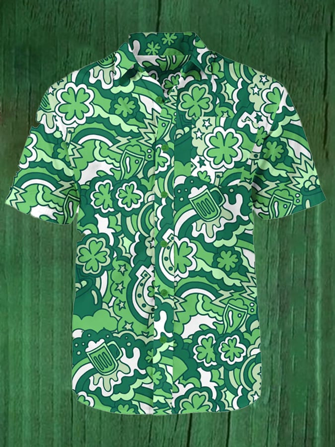 St Patrick's Day Button Up Shirt St Patty's Outfits Irish Holiday Apparel Gifts For Men - Famerry