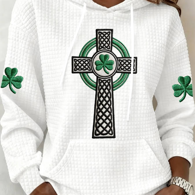 St Patrick's Day Hoodie Shamrock Irish Holiday Hoodie Gifts For Mom - Gypsysystersgift