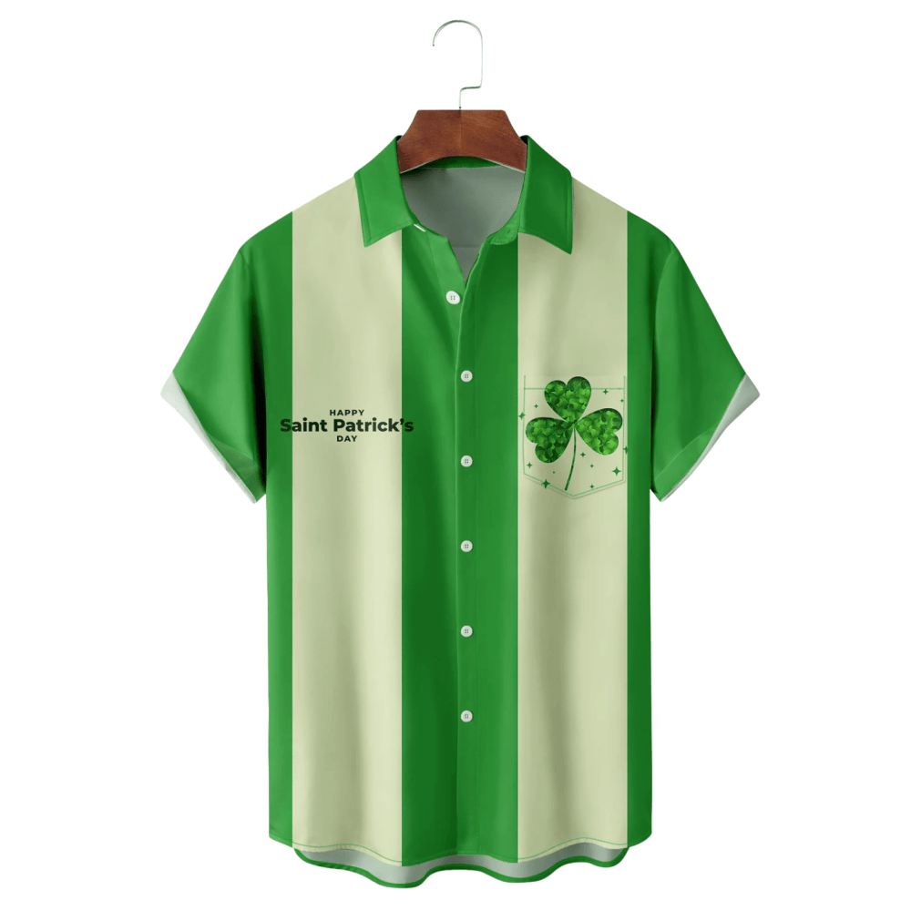 St Patrick's Day Lucky Clover Shamrock Hawaiian Shirt St Paddy's Day Gifts For Men - Gypsy Systers
