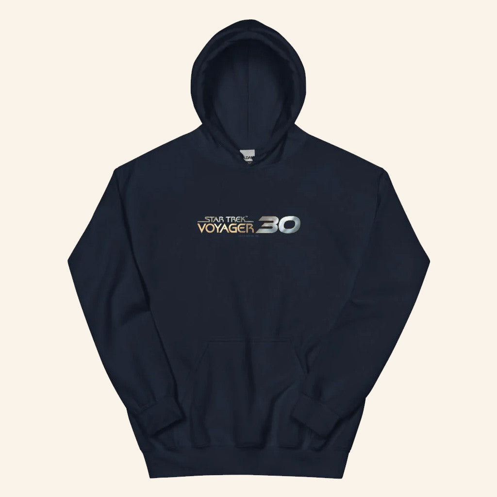 Star Trek Merch Voyager 30th Anniversary Logo Hoodie Best Gifts For Sci Fi Fans - Gypsysystersgift