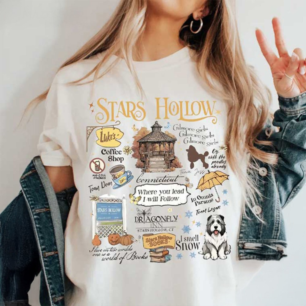 Stars Hollow Gilmore Girls Lukes Diner T-Shirt Christmas Gift Ideas For Her - Gypsysystersgift