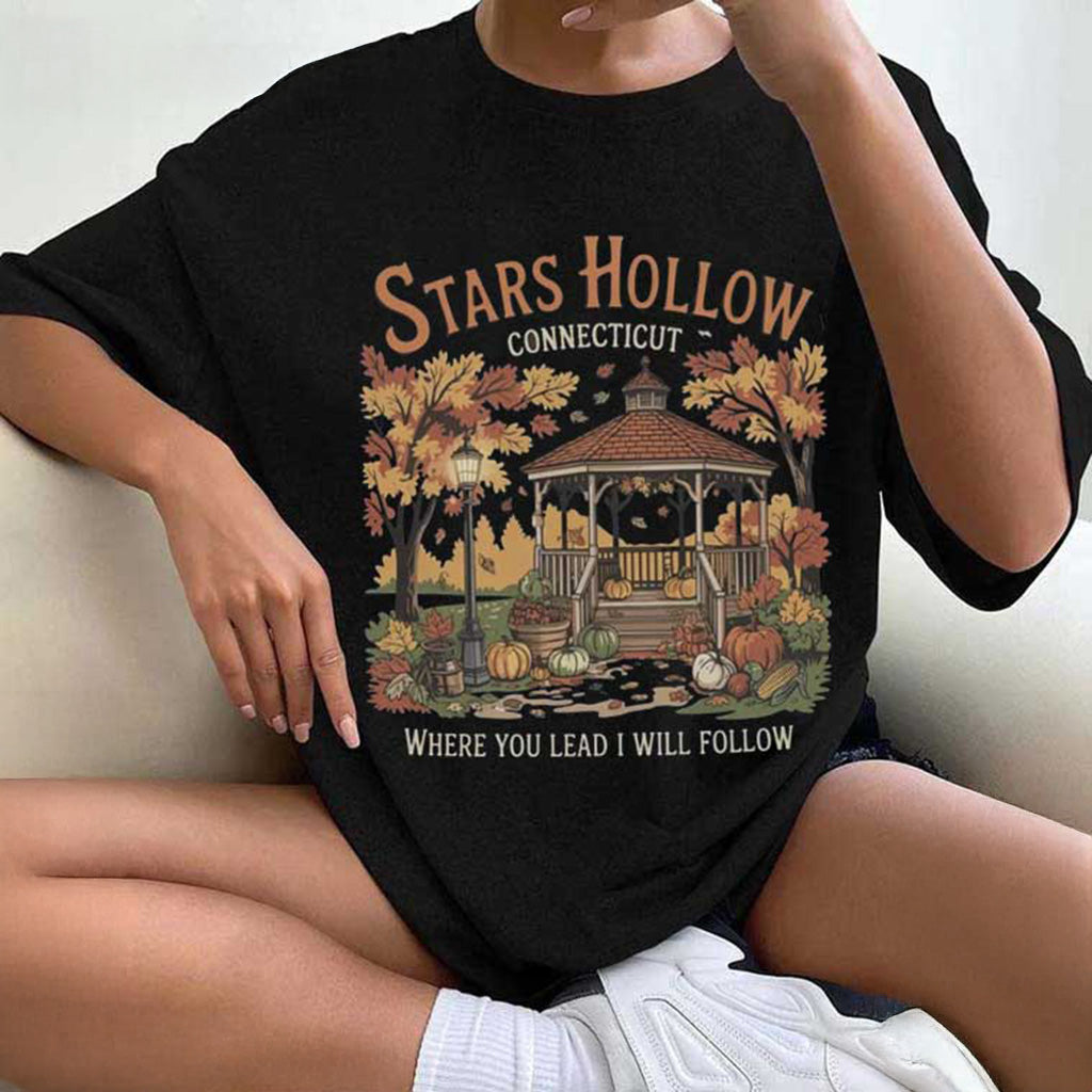 Stars Hollow Where You Lead I Will Follow Autumn Festival T-Shirt Best Gifts For Her - Gypsysystersgift
