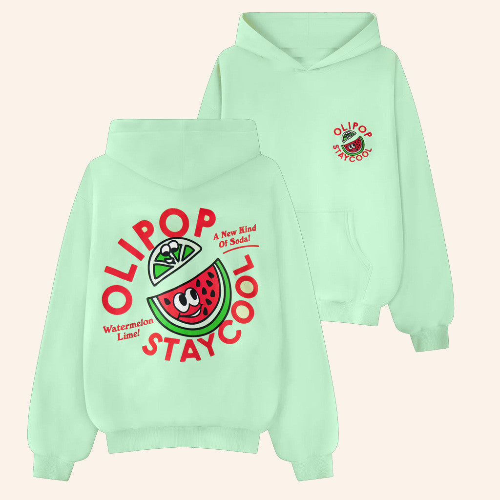 Staycool X Olipop Merch Olipop Watermelon Lime Hoodie Christmas Gift Ideas For Her - Gypsysystersgift