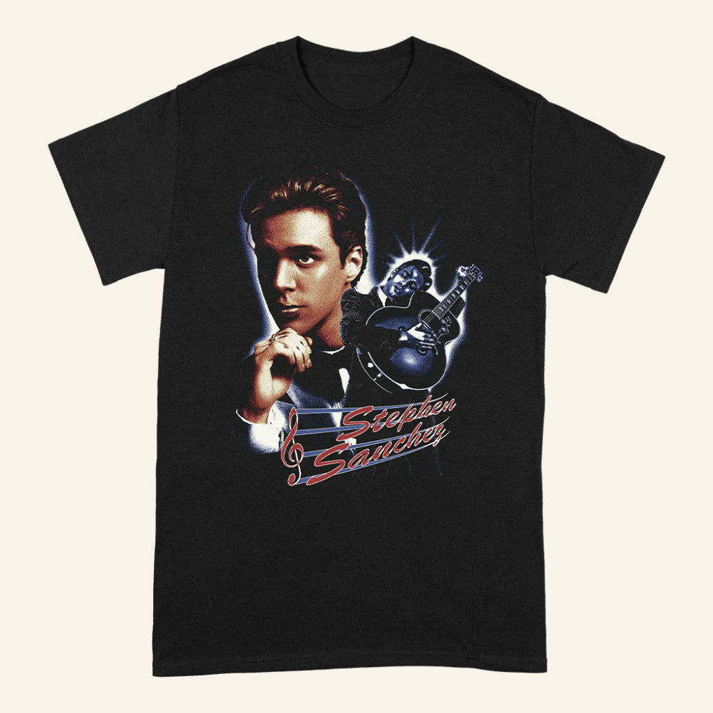 Stephen Sanchez Merch Guitar Portrait T-Shirt Music Lover Gifts For Him - Gypsysystersgift