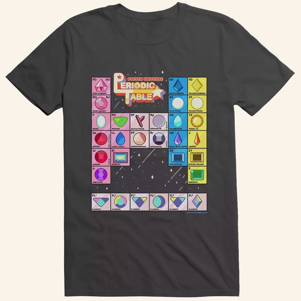 Steven Universe Merch Periodic Gem Table T-Shirt Unique Gifts For Him - GypsysystersGift