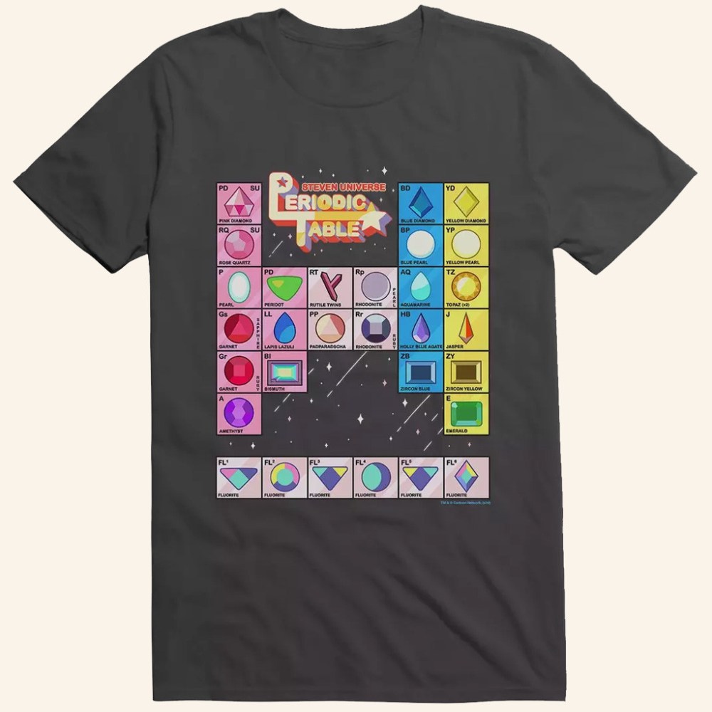 Steven Universe Merch Periodic Gem Table T-Shirt Unique Gifts For Him - GypsysystersGift