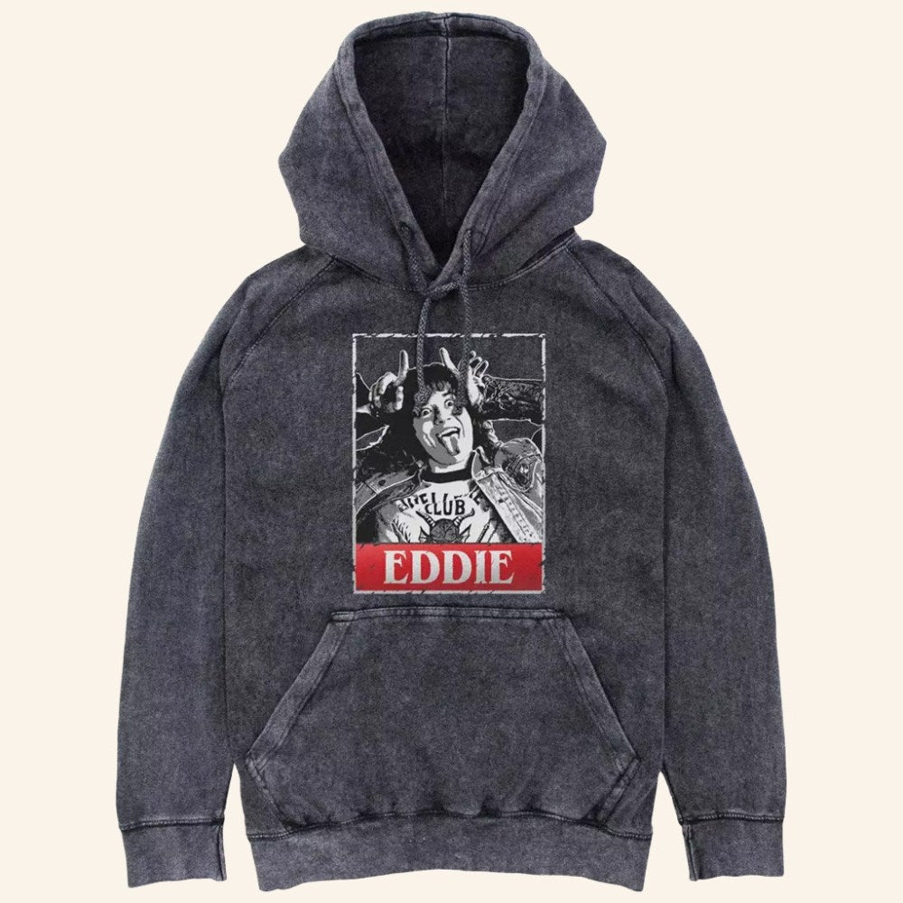 Stranger Things Eddie Munson Merch Horns Hoodie Unique Gifts For Him - Gypsysystersgift