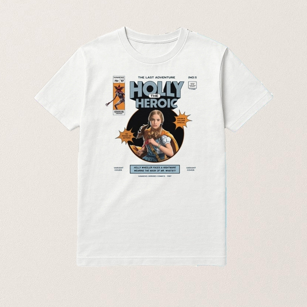 Stranger Things Merch Holly The Heroic Comic Shirt Retro Hawkins Fan Shirt Gifts For Him - GypsysystersGift