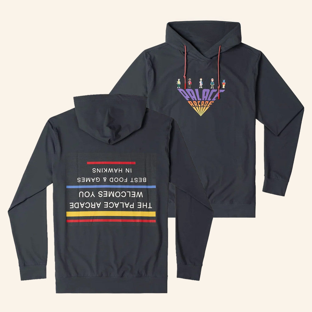 Stranger Things Merch Stranger Things x RSVLTS Palace Arcade Hoodie Gift Ideas For Him - Gypsysystersgift