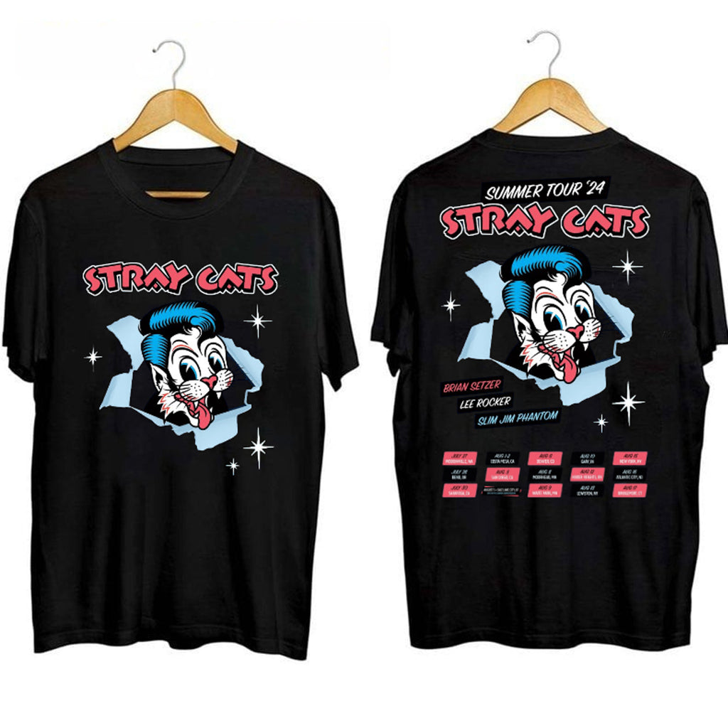 Stray Cats Summer Tour 2024 Shirt Stray Cats Merch Music Lover Gifts For Him - Gypsysystersgift