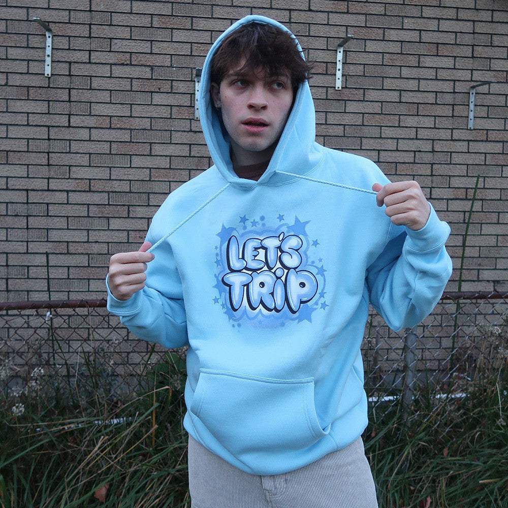 Sturniolo Triplets Merch Let's Trip Airbrush Hoodie Gifts For Fans Retro Gift for Him - Gypsysystersgift