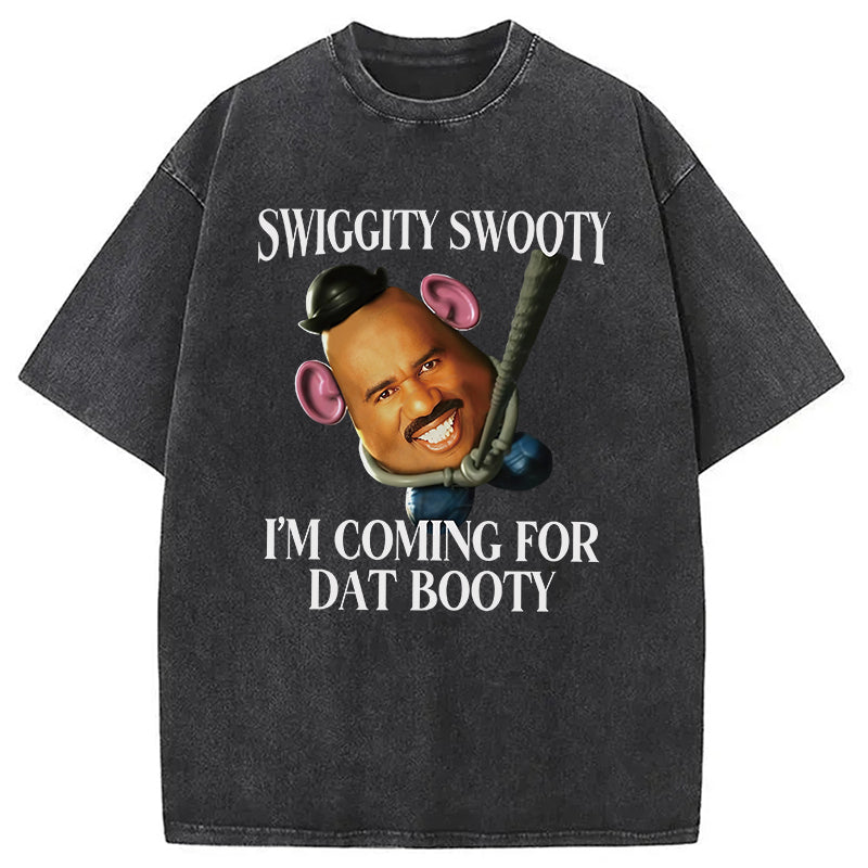 Swiggity Swooty Potatohead Parody Washed T-Shirt Trendy Aesthetic Graphic Apparel Gifts For Her - Gypsysystersgift