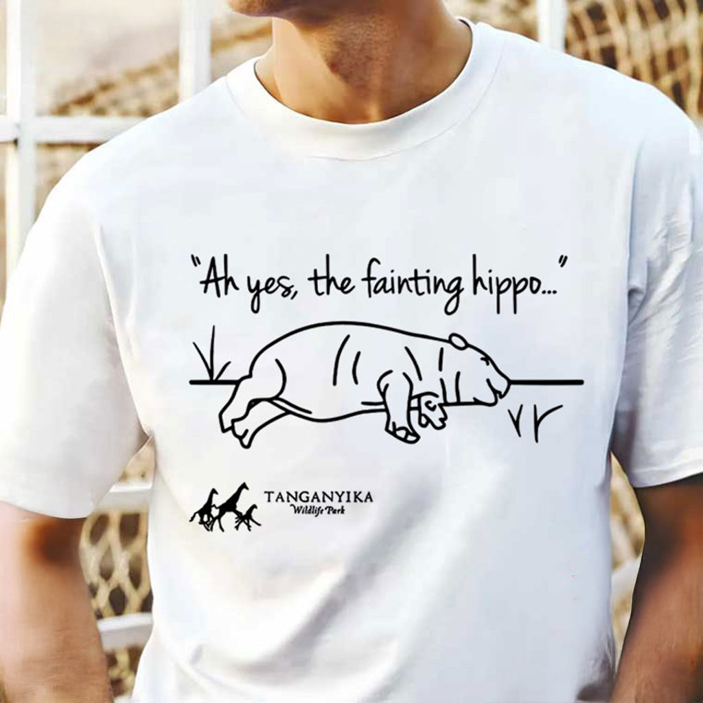 Tanganyika Wildlife Park Fainting Hippo Shirt Funny Animal T-Shirt Gifts For Him - Gypsysystersgift