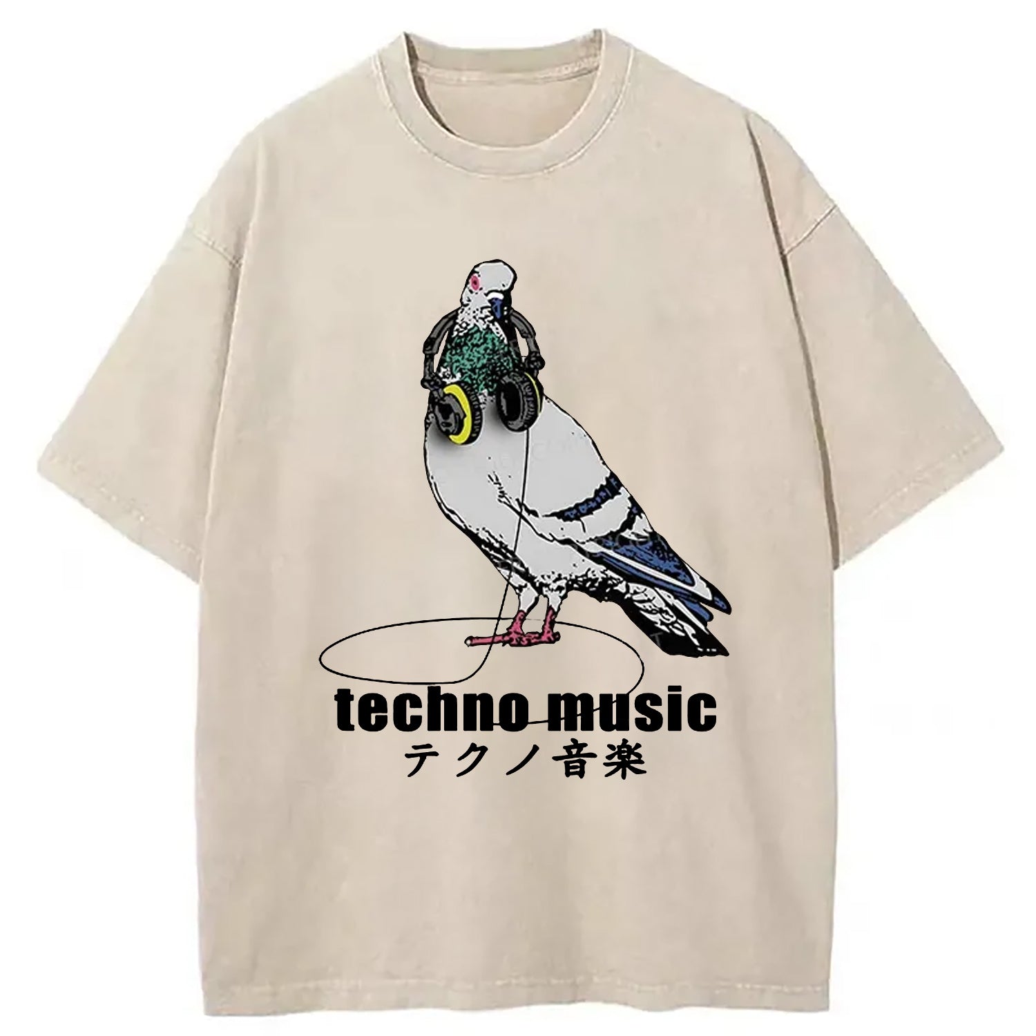 Techno Music Washed T-Shirt Trendy Everyday Casual Outfit Gifts For Her - Gypsysystersgift