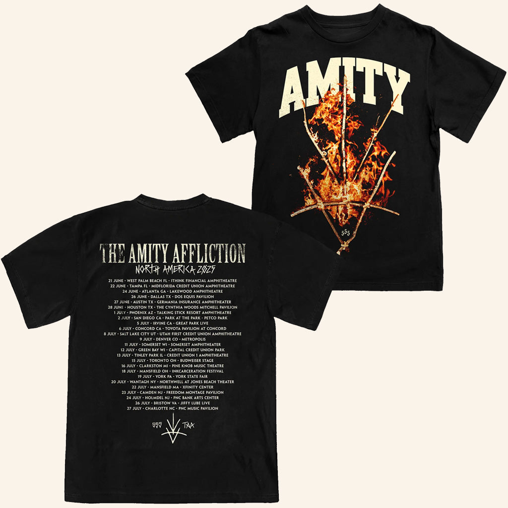 The Amity Affliction Merch Rune Tour 2025 T-Shirt Music Lover Gifts For Him - GypsysystersGift