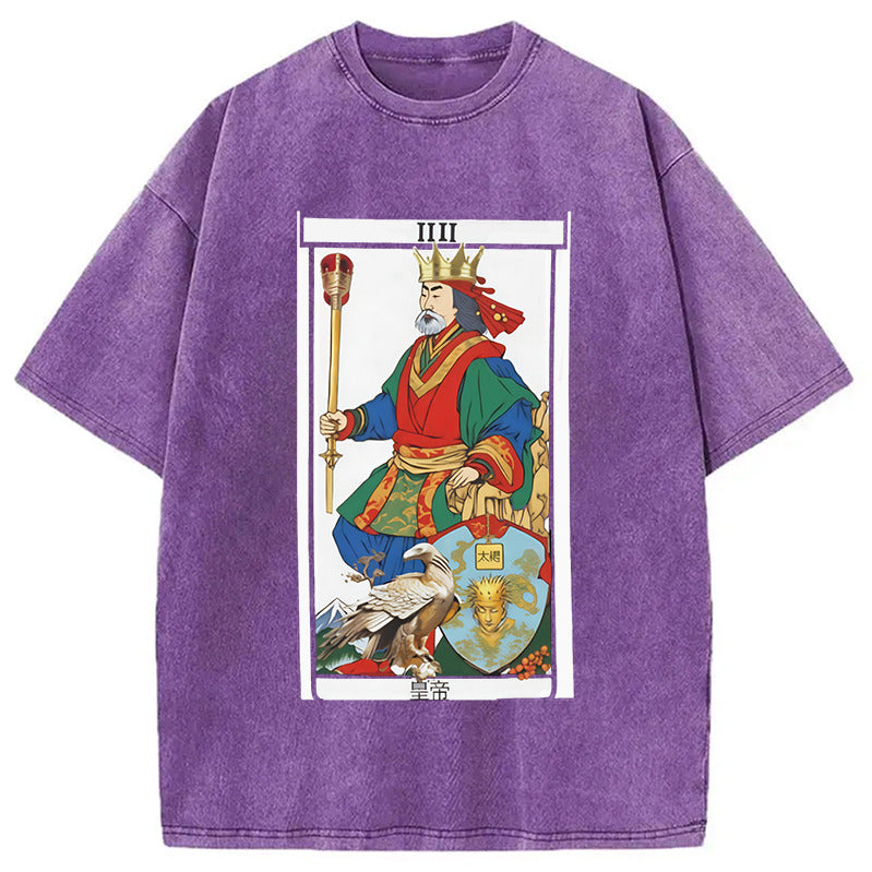 The Emperor L'empereur v2 Japanese Washed T-Shirt Trendy Aesthetic Graphic Apparel Gifts For Her - Gypsysystersgift