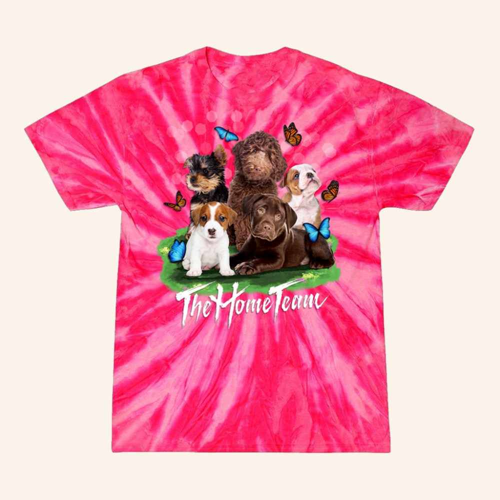 The Home Team Merch Puppy Tie Dye Shirt Present For Friends - GypsysystersGift