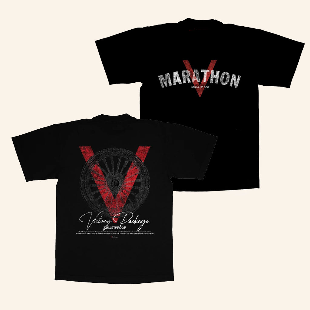 The Marathon Clothing Merch Marathon V For Victory Package T-Shirt Black Gifts For Him - Gypsysystersgift