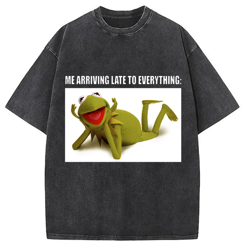 The Muppets Kermit Meme Washed T-Shirt Cool Graphic Tee For Men Women Gifts For Her - Gypsysystersgift