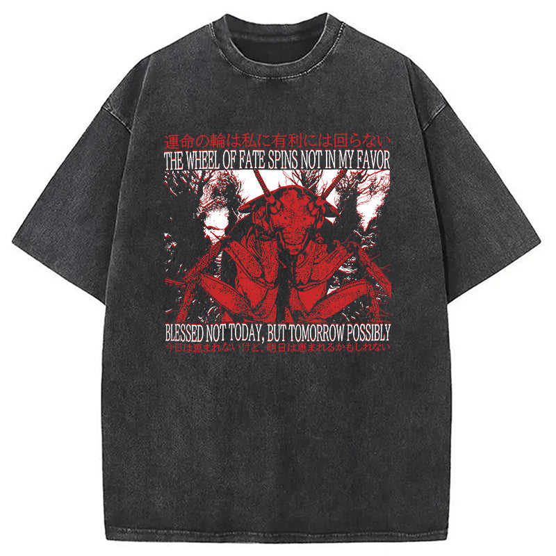 The Wheel Of Fate Cockroach Washed T-Shirt Trendy Aesthetic Graphic Apparel Gifts For Him - Gypsysystersgift