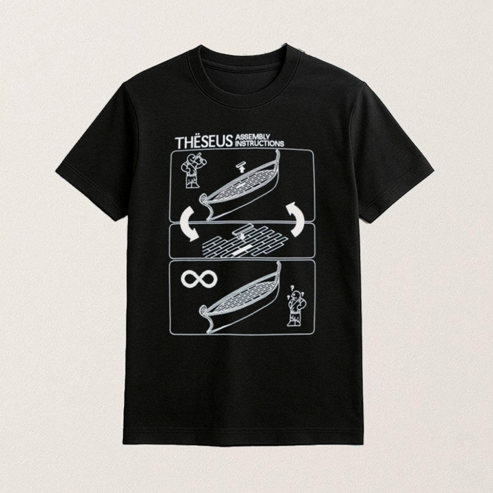Theseus Assembly Instructions T-Shirt Funny Philosophy Shirt Gifts For Him - Gypsysystersgift