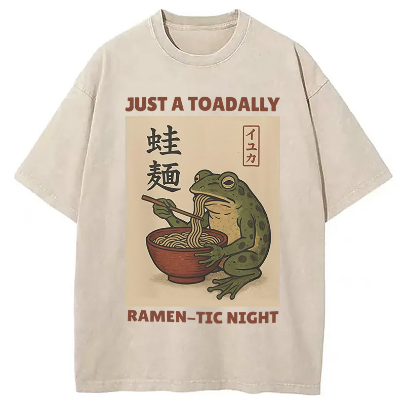 Toadally Fun Ramen Washed T-Shirt Funny Graphic Gift For Friends Gifts For Him - Gypsysystersgift