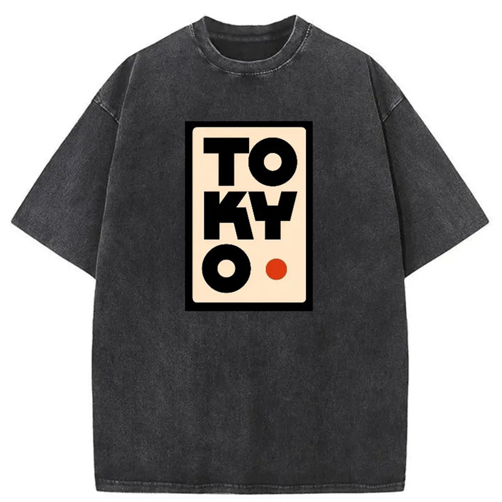 Tokyo Vintage Washed T-shirt Unisex Streetwear Graphic Style Gifts For Him - Gypsysystersgift