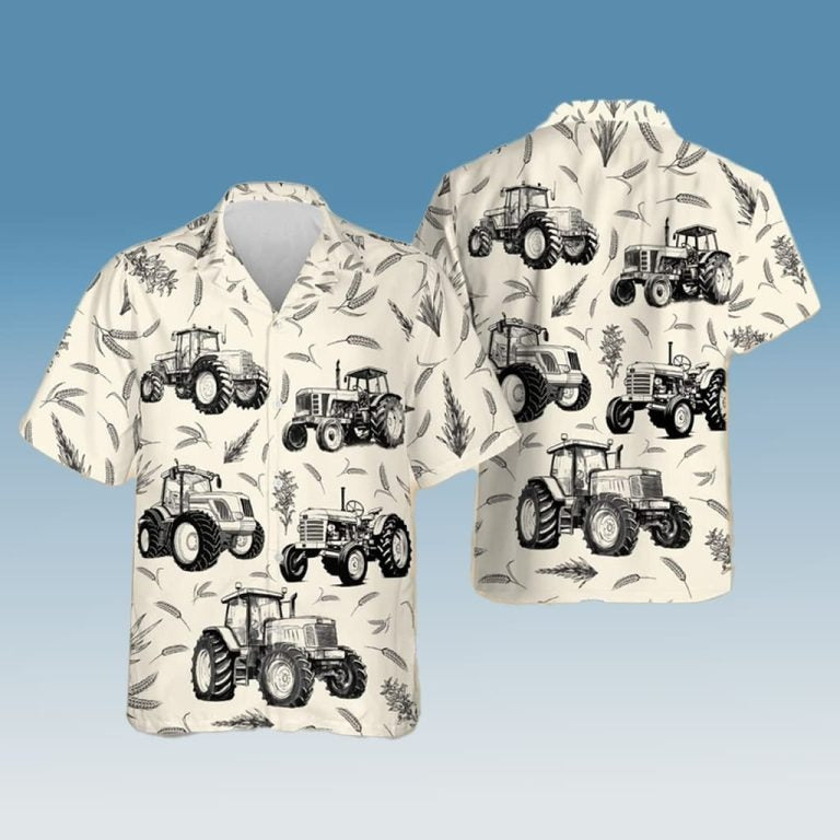 Tractor Hawaiian Shirt Gifts For Tractor Lovers Christmas Gifts For Him Farmers - Famerry
