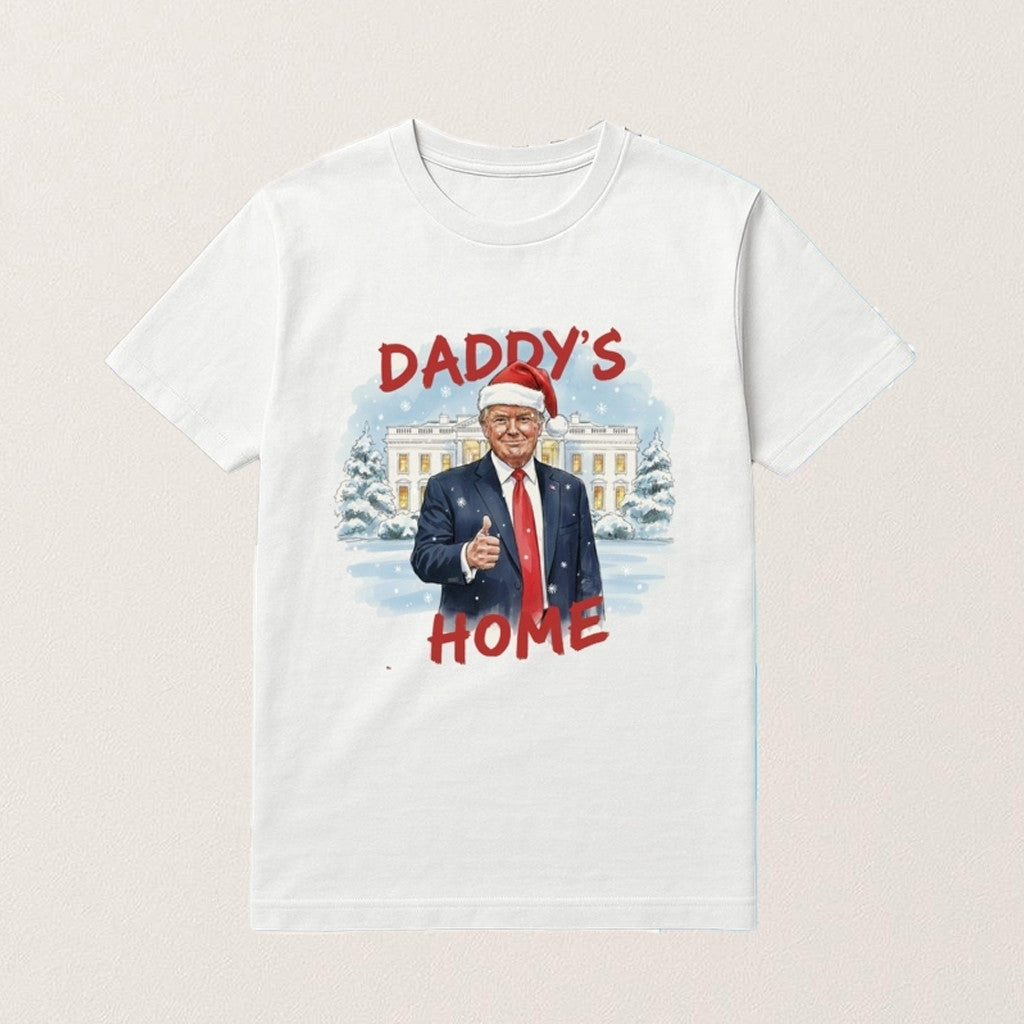 Trump Daddys Home Christmas Shirt Make America Great Again Trump 45-47 Merch Dad Christmas Gifts - Gypsysystersgift