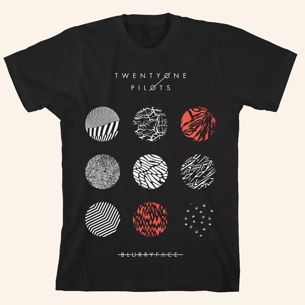 Twenty One Pilots Merch Blurryface Album Cover T-Shirt Gifts For Music Lovers - GypsysystersGift
