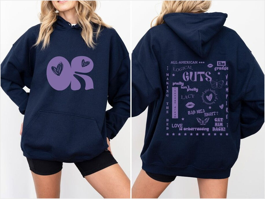 Two-Sided Olivia Rodrigo Guts Tour 2024 Hoodie, The Guts World Tour 2024 Hoodie, Olivia Rodrigo Hoodie, Guts Tour 2024 Gifts For Him - Gypsysystersgift