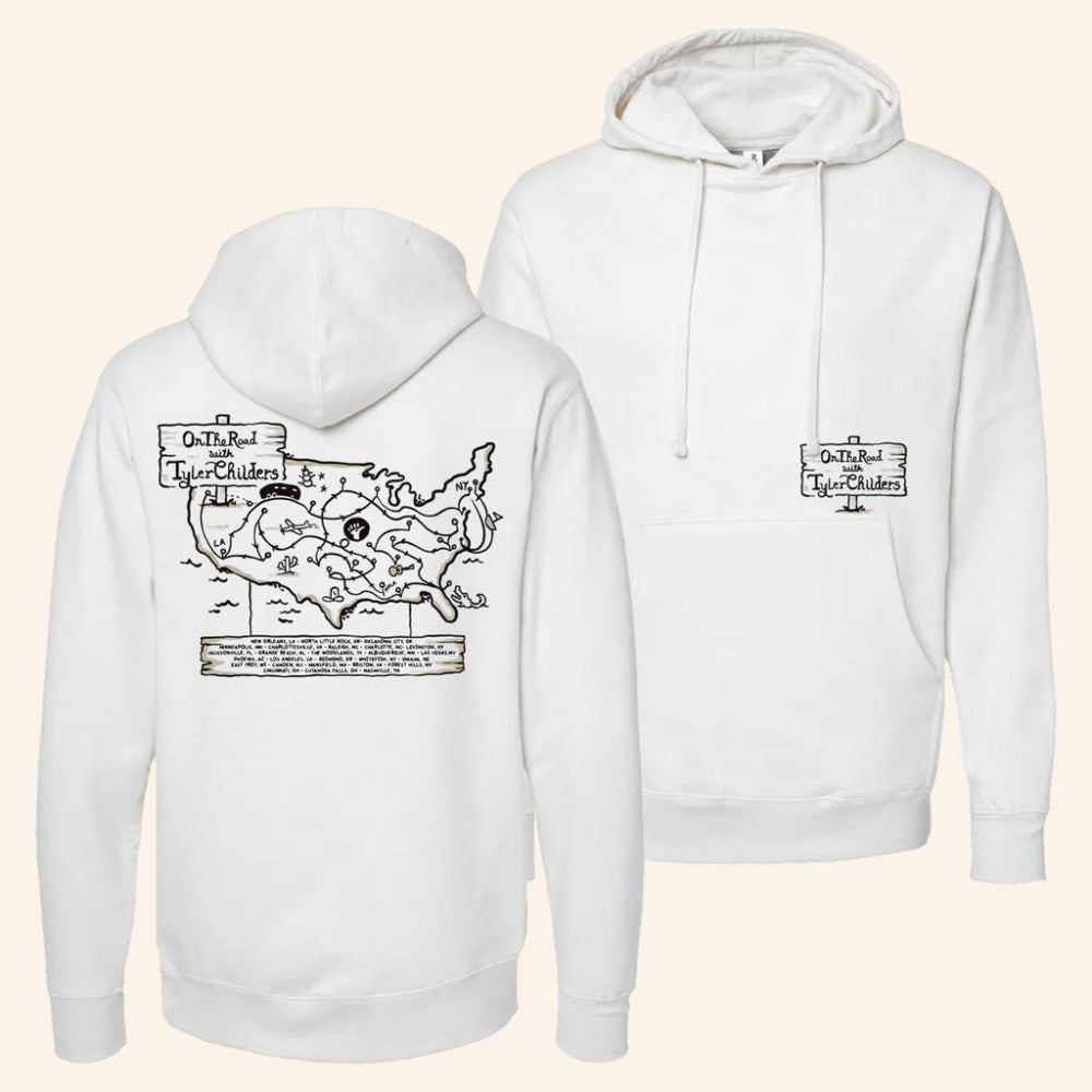 Tyler Childers Merch On The Road Map Hoodie Christmas Gift Ideas For Him - Gypsysystersgift