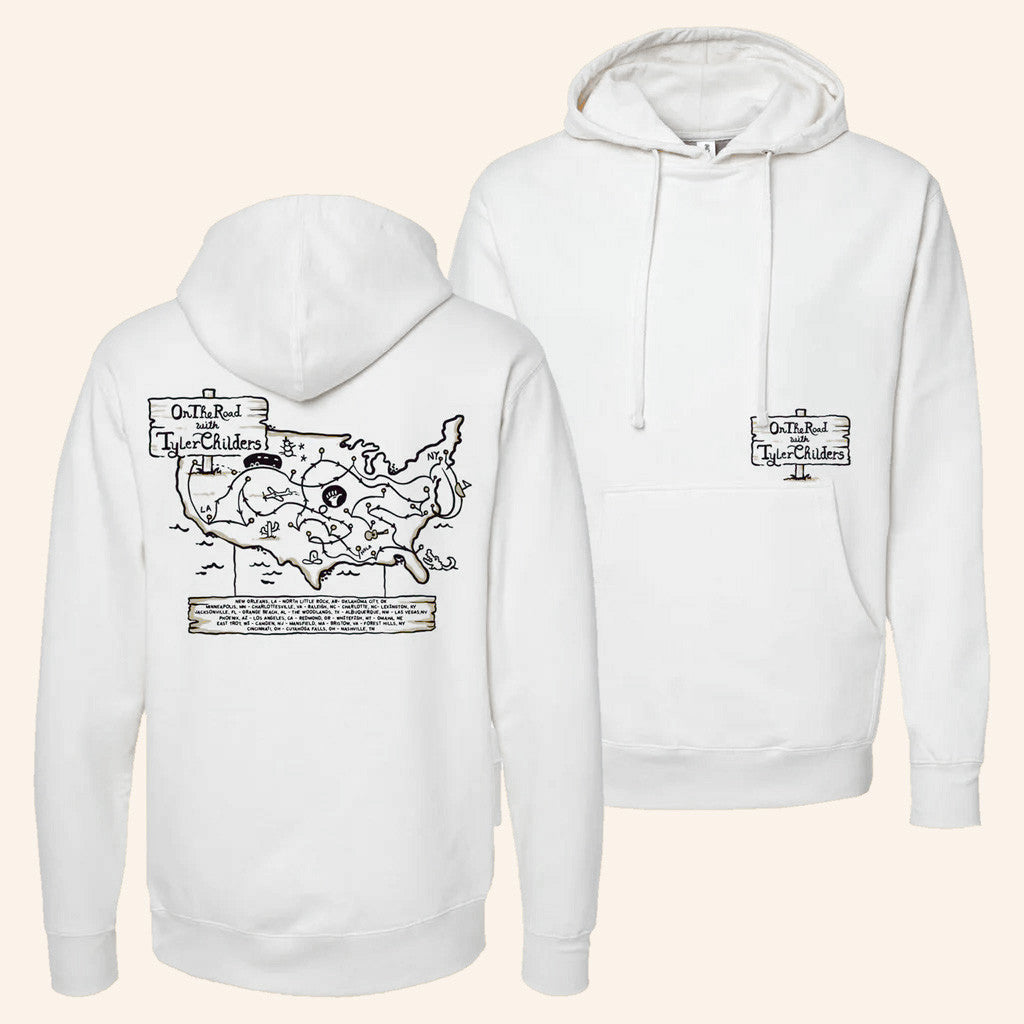 Tyler Childers Merch On The Road Map Hoodie Christmas Gift Ideas For Him - Gypsysystersgift