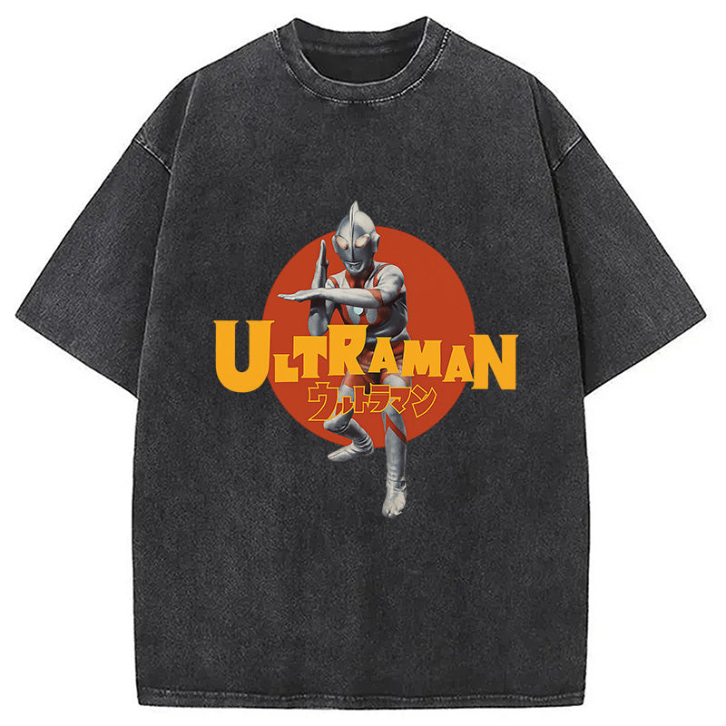 Ultraman T-Shirturutoraman Washed T-Shirt Cool Urban Street Style Shirt Gifts For Sister - Gypsysystersgift