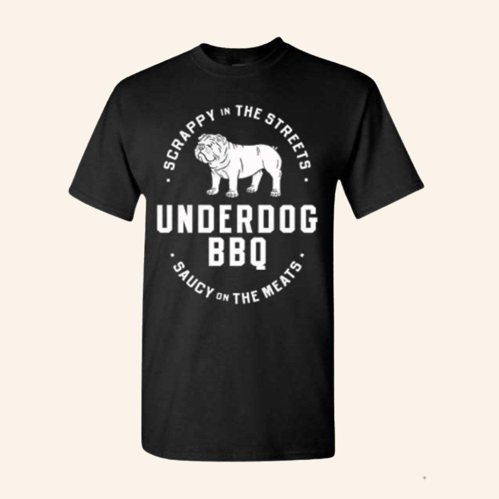 Underdog BBQ Merch Scrappy In The Streets T-Shirt Saucy On The Meats Shirt Gifts For Him - GypsysystersGift