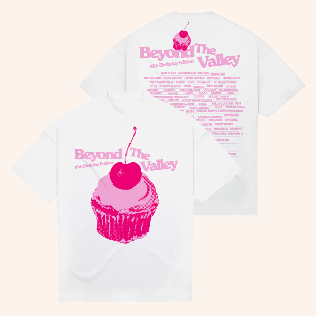 Untitled Group Merch Beyond The Valley 10th Birthday Cupcake T-Shirt White Gifts For Her - GypsysystersGift