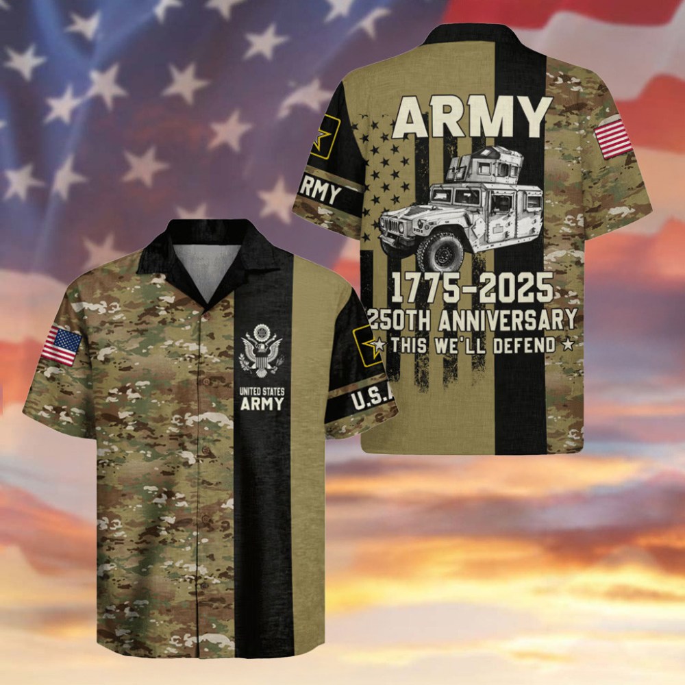 US Army 250th Anniversary Hawaiian Shirt 1775 2025 This We'll Defend Gifts For Army Veteran - Gypsy Systers