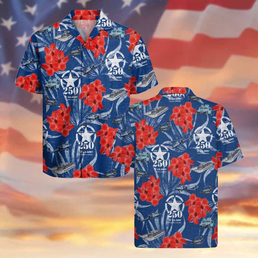 US Army 250Th Years Of Service Hawaiian Shirt Army Veteran Day Military Gift For Him - Gypsy Systers