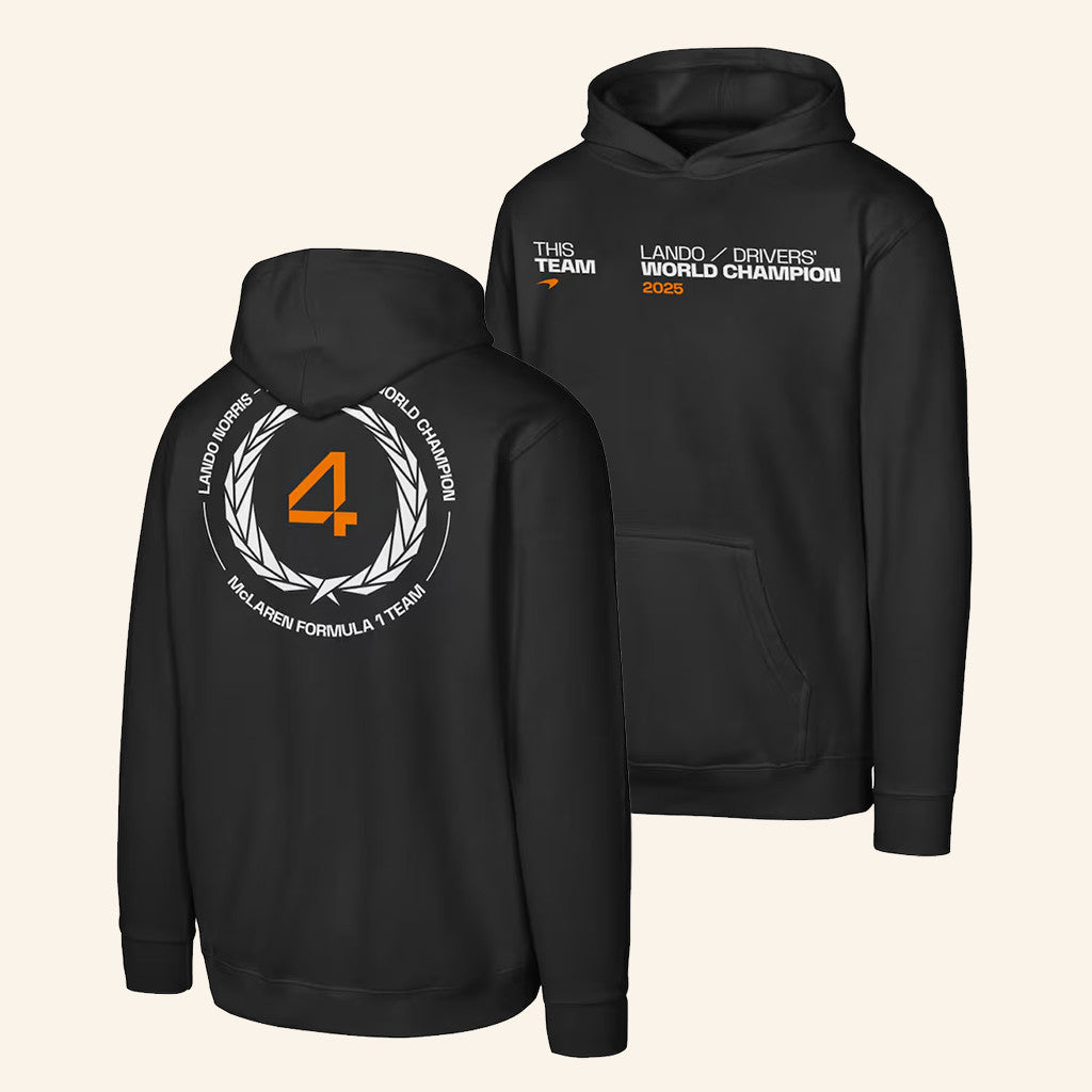 US F1 Merch Lando Norris Mclaren F1 Team 2025 Drivers' World Champion Hoodie Gifts For Him - Gypsysystersgift