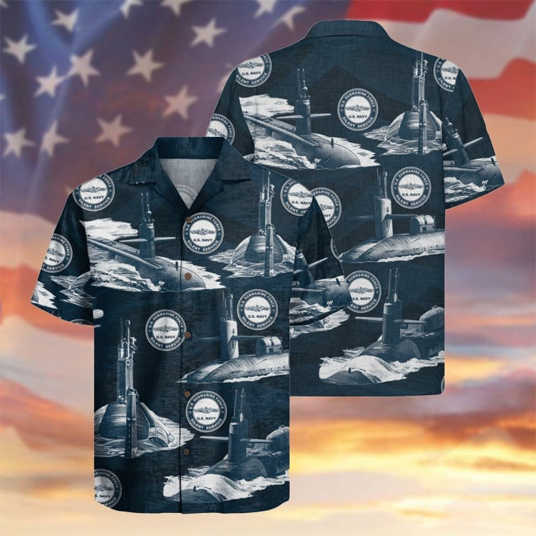 US Navy Submarine Hawaiian Shirt Silence Service Apparel USN Merch Gifts For Him - Famerry