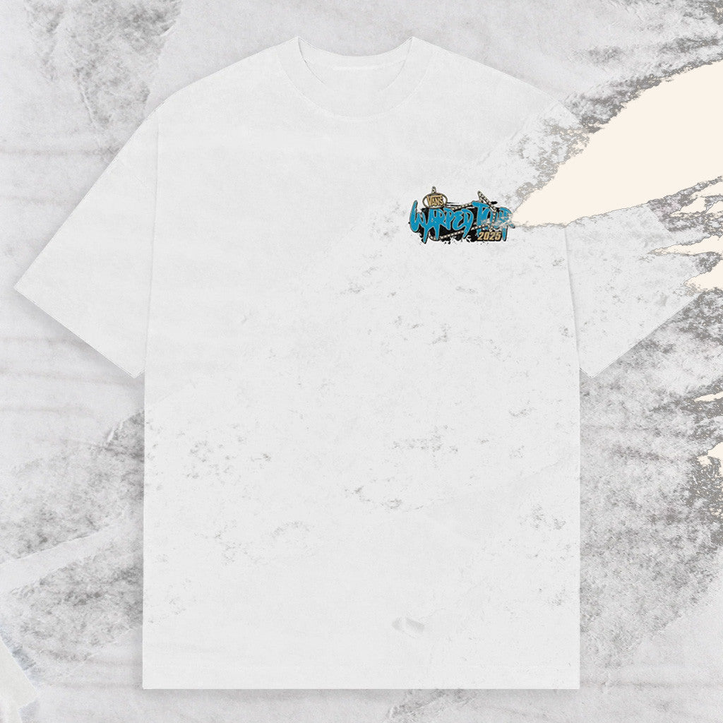 Vans Warped Merch Vans Warped Tour Long Beach Official Lineup White T-Shirt Gift For Music Fans - GypsysystersGift