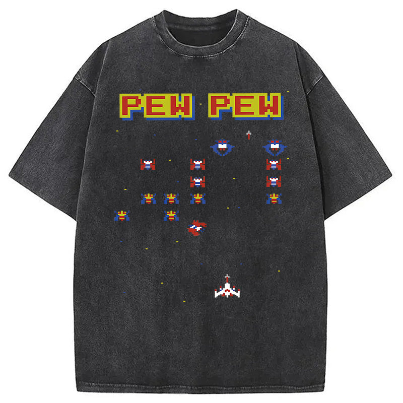Video Game Old School Game 80s Vintage Washed T-Shirt Minimal Retro Graphic Clothing Gifts For Her - Gypsysystersgift