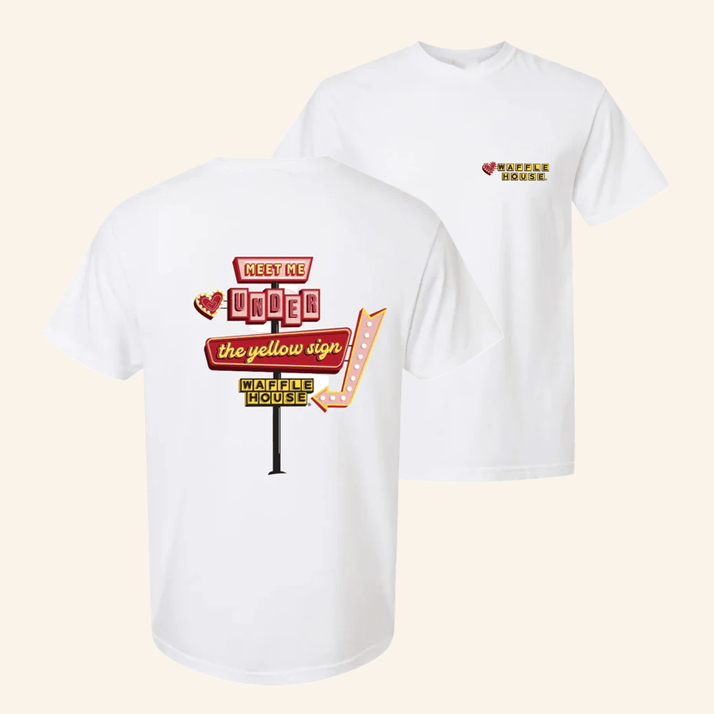 Waffle House Merch Meet Me Under The Yellow Sign Valentine's T-Shirt Valentines Gifts For Her - GypsysystersGift
