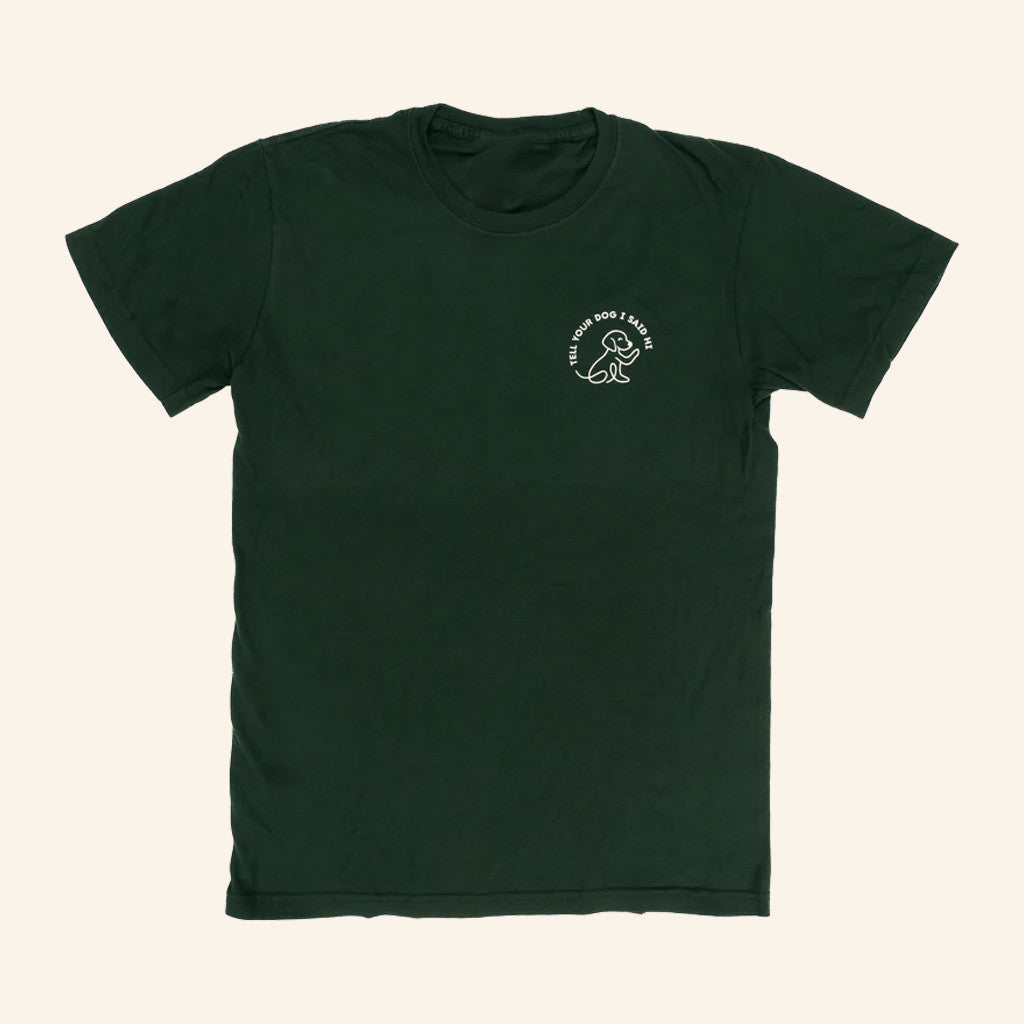 We Rate Dogs Merch Waving Dog Badge Shirt Tell Your Dog I Said Hi T-Shirt Gift Ideas For Him - Gypsysystersgift
