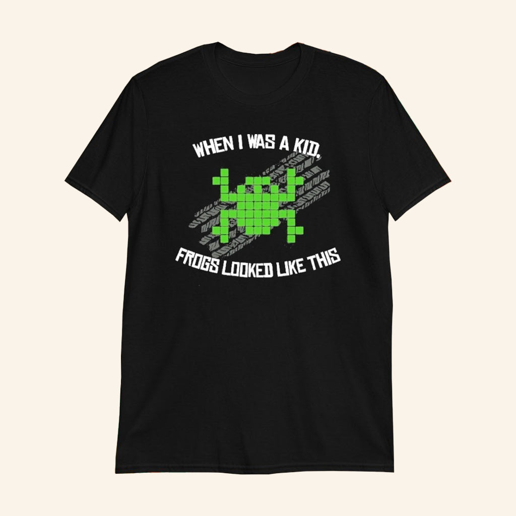 When I Was A Kid Frogs Looked Like This T-Shirt Frog Pixelated Shirt Gifts For Him - GypsysystersGift