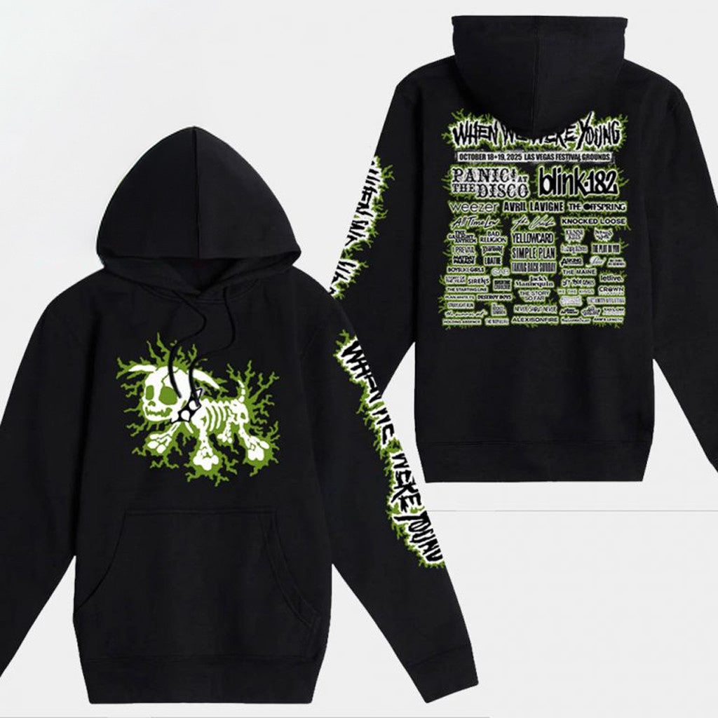 When We Were Young Merch 2025 October 18th 19th Electric Dog Lineup Hoodie Gifts For Music Fans - Gypsysystersgift