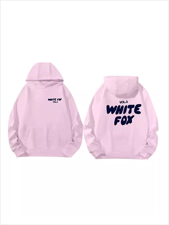White Fox Merch 2025Hoodie Letter Print Oversized Hoodie Gifts For Him Trendy Merch - Gypsysystersgift