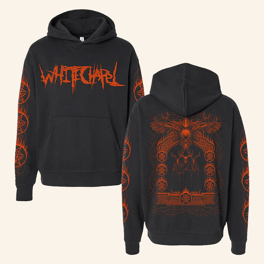 Whitechapel Merch Flaming Cult Black Hoodie Best Friends Gifts - Gypsysystersgift